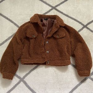 Cropped Teddy Coat
